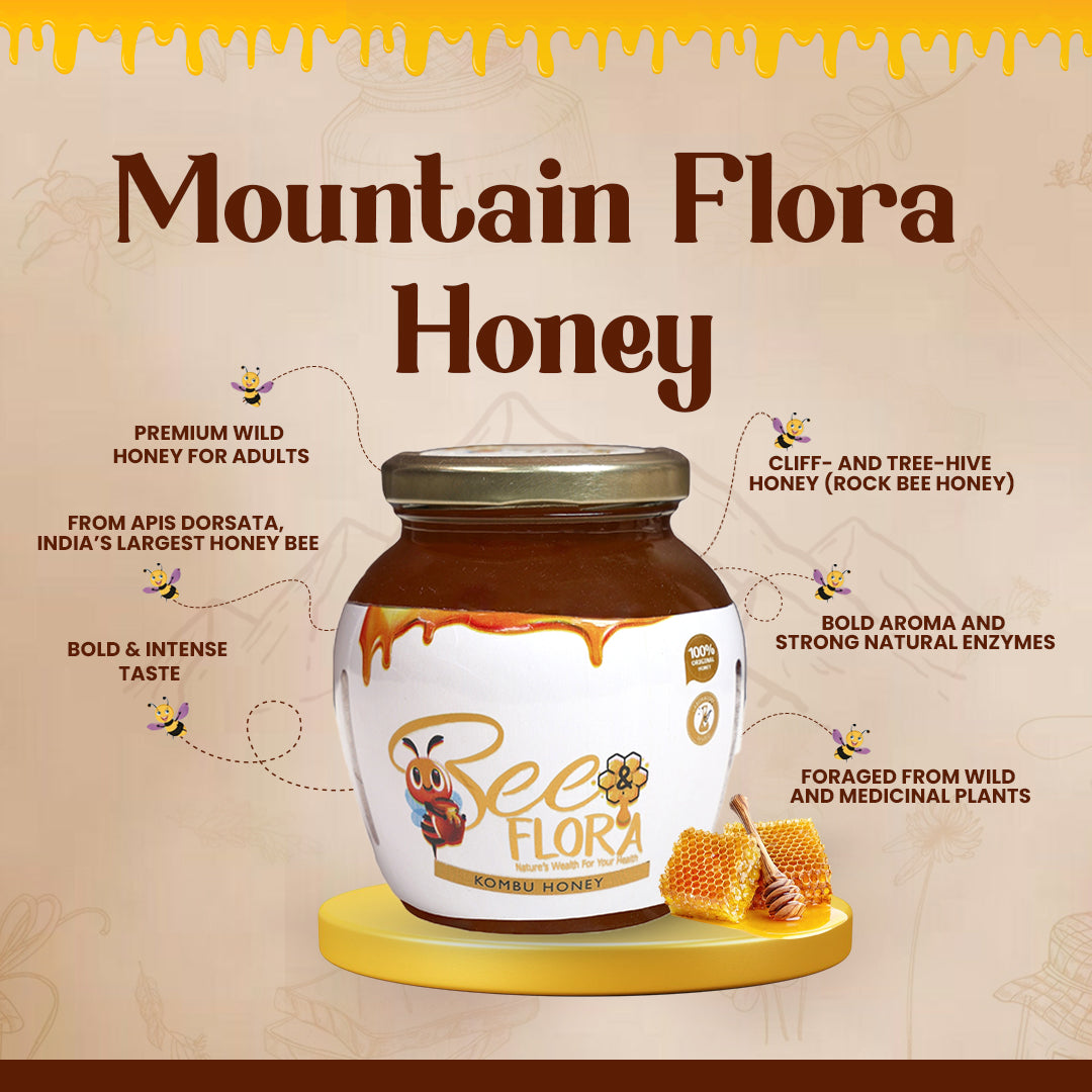 Mountain Flora Honey - Best Suited for Adults - Wild Giant Bee