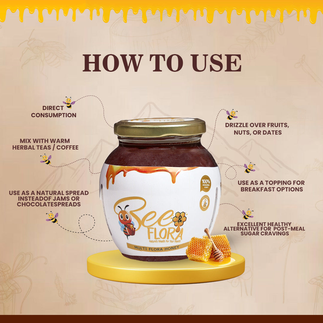 Mountain Flora Honey - Best Suited for Adults - Wild Giant Bee